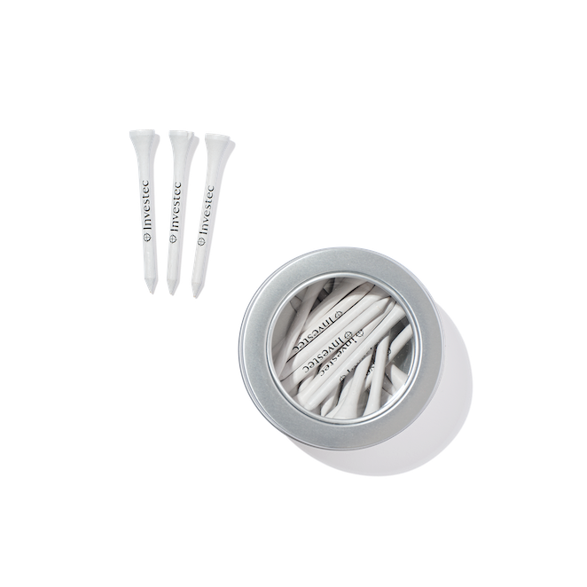 Investec golf tees-in-a-tin