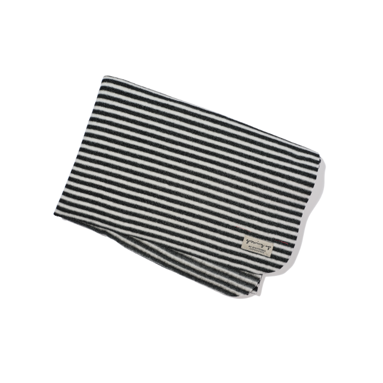Black & white striped baby blanket