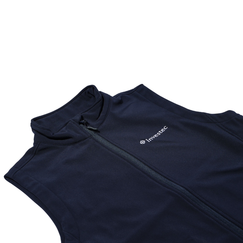 Navy soft shell gilet