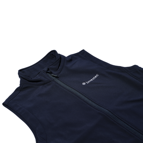 Navy soft shell gilet