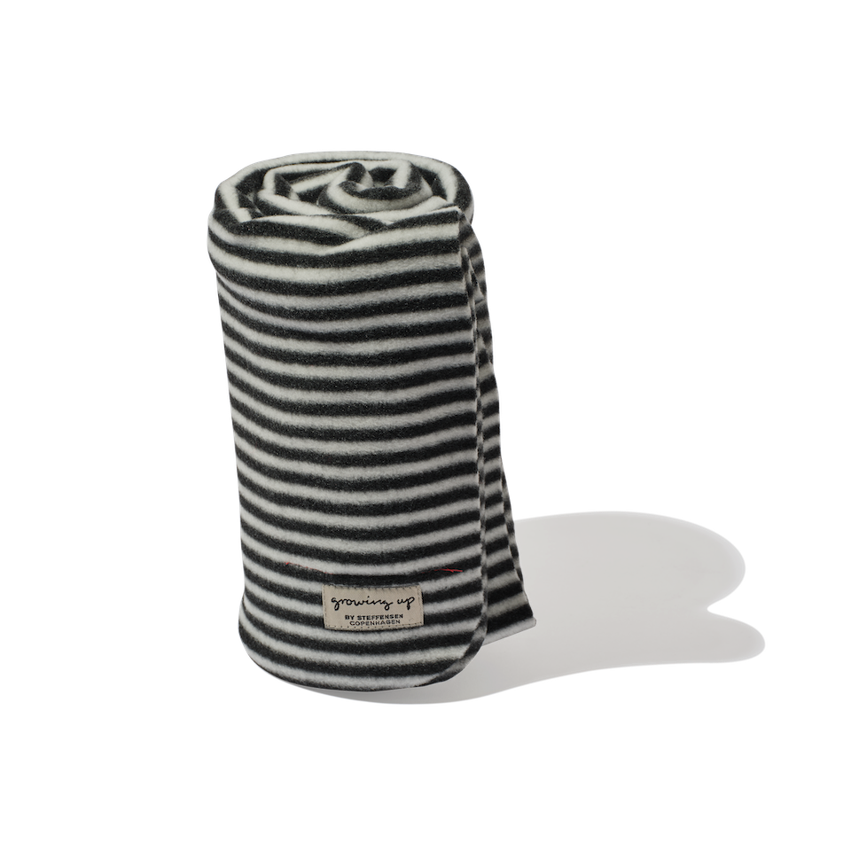 Black & white striped baby blanket