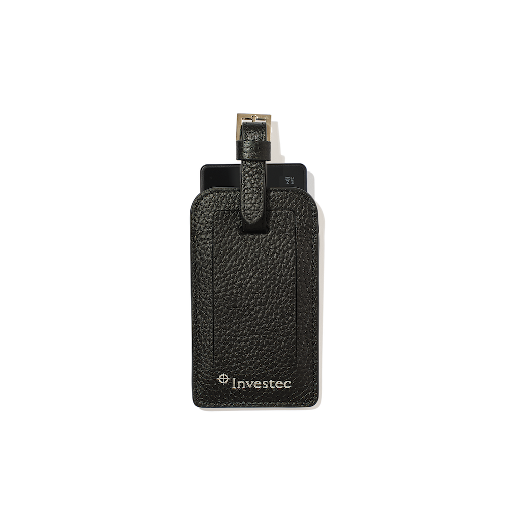 Leather smart luggage tag